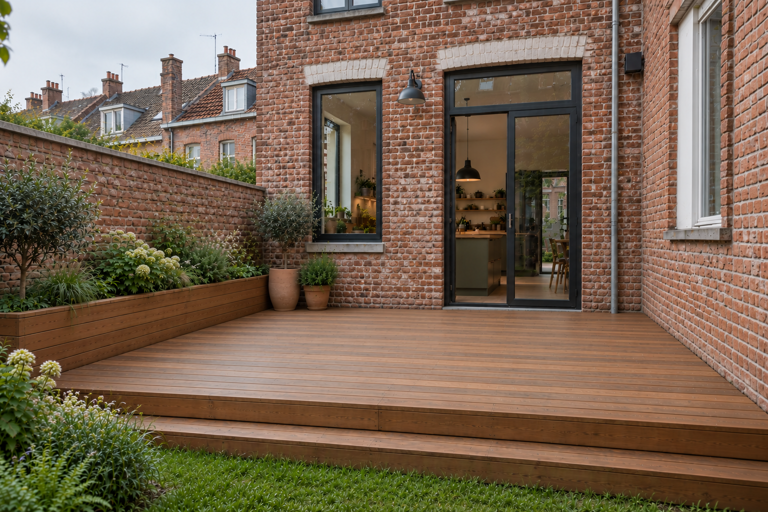 Terrasse en bois réalisée par un artisan